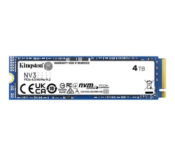 SSD 4TB M.2 80mm PCI-e 4.0 x4 NVMe, Kingston NV3 (SNV3S/4000G) - Umag