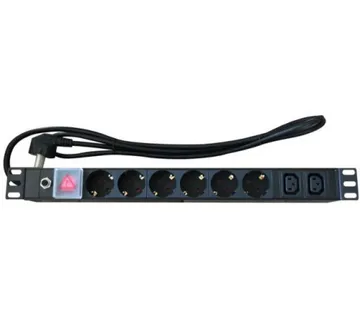 NaviaTec PDU (Power Distribution Unit) sa 6x Schuko 2x C13 priključaka, kabel Schuko, 19" - Umag