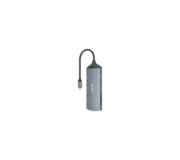 CANYON 8 in 1 hub, with 1*HDMI,1*Gigabit Ethernet,1*USB C female:PD3.0 support max60W,1*USB C male : - Umag