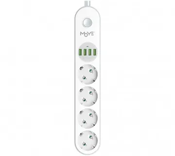Moye Voltaic Power Strip 16a/4000w/4usb/4 Sockets - Umag