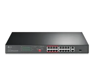 TP-Link 16-Port 10 100 Mbps 2-Port Gigabit Rackmount Switch with 16-Port PoE - Umag