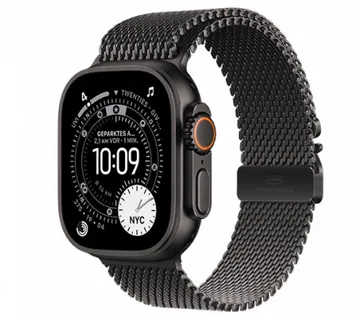 Watch Apple Watch Ultra 3 (2025) 5G 49mm Black Titanium Case with Black Titanium Milanese Loop M - Black - cover