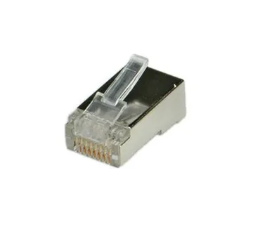 NaviaTec CAT6 shielded RJ45 plug round cable 10pc - Umag