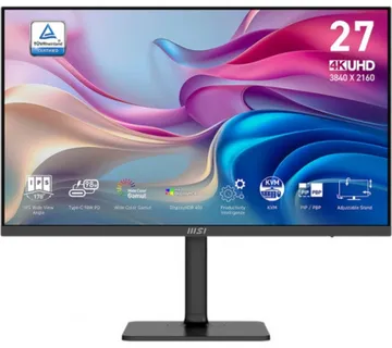 Monitor MSI Modern MD272UPHG / 27" / UHD / IPS / 60Hz / 4ms (GtG) / KVM / black - adjustable stand - PD 98W - Umag