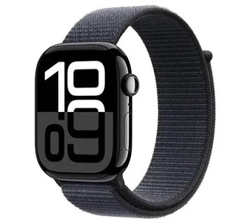 Watch Apple Watch Series 10 GPS + Cellular 46mm Jet Black Aluminium Case with Sport Loop - Black - Umag