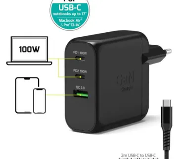Port zidni punjač 100W type C,GaN2+USB-C kabel 2m - Umag