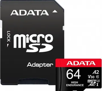 ADATA High Endurance 64 GB, memory card (Class 10, UHS-I U3, V30, A2) - cover