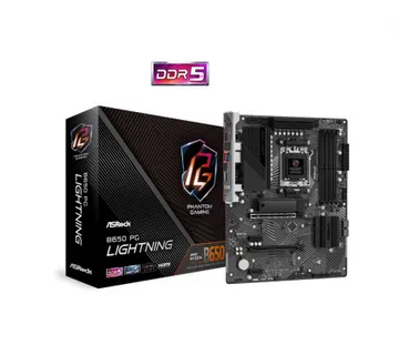Asrock MB B650 PG Lightning, AM5, 4xDDR5/7200MHz(OC), PCIe 4.0, 2.5 G-LAN, USB-C, HDMI, ATX - Umag