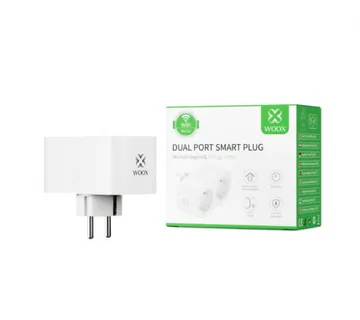 WOOX WiFi Smart dupla utičnica, 16A/3680W, WooxHome app, glasovna kontrola - Alexa &amp; Google Assistant, Wi-Fi kontrola (R6153) - cover