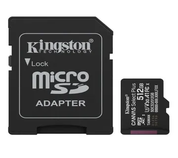 Kingston 512GB micSDHC Canvas Select Plus G3 150R+512GB micSDHC Canvas Select Plus G3 150R A1 V10 + - Umag