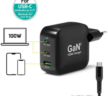 Port zidni punjač 100W type C,GaN2+USB-C kabel 2m - Umag