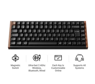 Tipkovnica Keychron K2H-F1-UK Black RGB96% Layout/BT/2.4GHz/Nebula Sw/Gateron 2.0 Mag Sw - Umag
