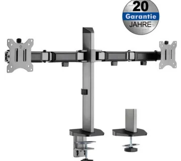 Transmedia Full-Motion Desk Bracket for 2 Flat Screens - Umag