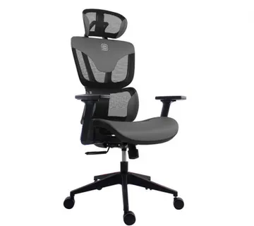 Bit Force COZY LM-2D uredska stolica, PU koža, 2D naslon za ruke, nosivost 140kg, crno/siva - Umag