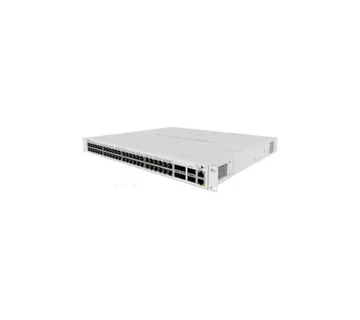 Mikrotik Cloud Router Switch CRS354-48P-4S+2Q+RM, 48xG-LAN (svi PoE-out), 4x10G SFP+, 2x40G QSFP+ cages, RouterOS L5, 1U rack - Umag