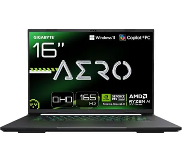 (refurbished) Gigabyte Aero X16 1WH93DEC64AH / Ryzen 7 / RAM 32 GB / SSD Pogon / 16,0" WQXGA - Umag