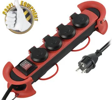 Transmedia 4-way power strip, 5m, outdoor - Umag