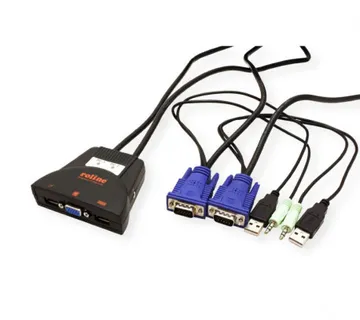 Roline KVM "Star" preklopnik (1 korisnik/2 PC), USB/Audio - Umag