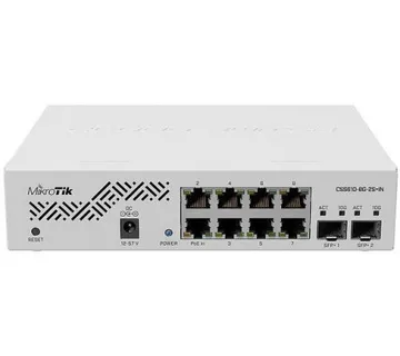 Mikrotik Cloud Smart Switch 610-8G-2S IN, 8 x GbE, 2 x SFP - Umag