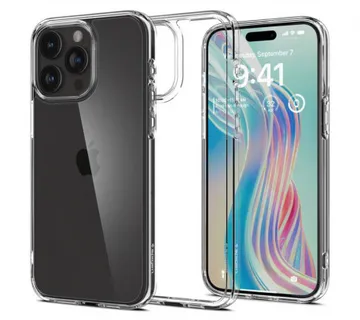 Spigen Crystal Hybrid, zaštitna maska za telefon, prozirna - iPhone 15 Pro Max (ACS06446) - Umag