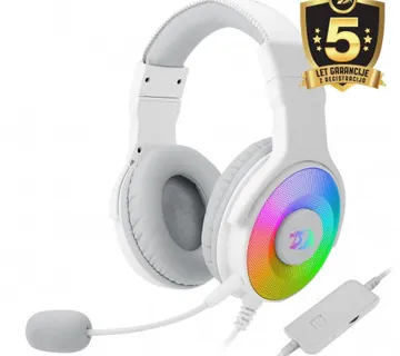 Headset - Redragon Pandora H350w Rgb - White - Umag