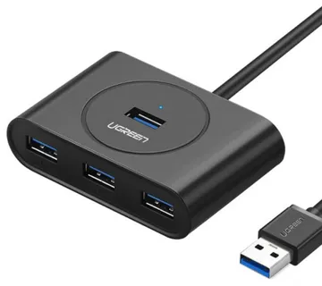 UGREEN 4-portni USB-A HUB, 4×USB-A 3.0, crni, 1.0m - Umag