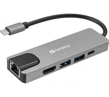 Sandberg USB-C 5in1 Travel Dock Saver - Umag