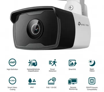 TP-Link VIGI 4MP Outdoor IR Bullet Network Camera (6mm) - Umag