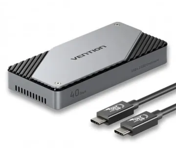 Vention USB 4.0 M.2 NVMe SSD Enclosure (USB 4.0 Type-C) Gray Aluminum Alloy Type - Umag