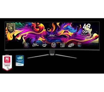 MSI MPG 491CQP QD-OLED Gaming Monitor, 49", 5120 x 1440 (DQHD), QD-OLED, 144Hz, Curve 1800R, 0.03ms, - Umag