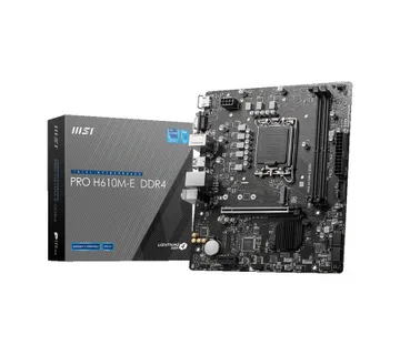 MSI MB H610M-E DDR4, S.1700, 2xDDR4/3200, PCIe 4.0, G-LAN, VGA/HDMI, mATX - Umag