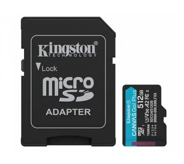 Kingston 512GB microSDXC Canvas Go Plus Gen4 + ADP200MB/s A2 U3 V30 Card + Adapter - Umag