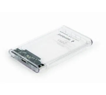 Gembird USB 3.0 2.5'' enclosure, for 9.5 mm drive, transparent plastic - Umag