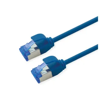 Roline S/FTP (PiMF) Data Center mrežni kabel, Cat.6A (Class EA), slim, LSOH, tangle free, 2.0m, plavi - Umag