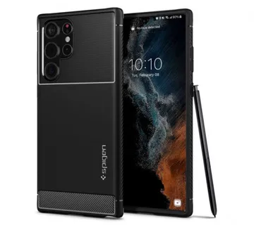 Spigen Rugged Armor, zaštitna maska za telefon, mat crna - Samsung Galaxy S22 Ultra (ACS03914) - Umag
