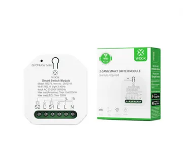 WOOX WiFi Smart prekidač 100-240VAC 10A 2300W, WooxHome app, glasovna kontrola - Alexa &amp; Google Assistant (R7279) - cover