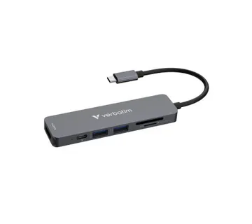 Verbatim USB-C Essentials Multiport Hub 6 priključaka: HDMI, USB-C PD, USB-A 3.2 Gen 1, USB-A, SD i microSD - Umag
