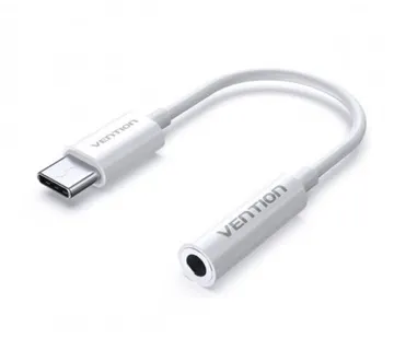 Vention USB-C Male to 3.5MM Earphone Jack Adapter 0.1M White - Umag