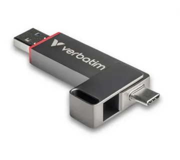 Verbatim Dual QuickStick 1TB, USB-C &amp; USB-A, USB 3.2 Gen 1, 550/500 MB/s - Umag