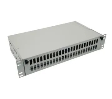 NFO Patch Panel 2U 19" - 48x SC Duplex, Pull-out, 2 trays - Umag