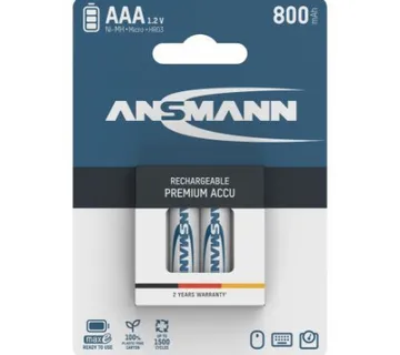 Ansmann NiMH Rechargeable battery AAA HR03 800 mAh maxE 4 pcs - Umag