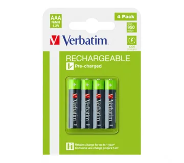 Verbatim AAA-LR03 Micro punjiva baterija NiMH,950mAh (4 komada) - Umag
