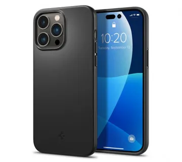 Spigen Thin Fit, zaštitna maska za telefon, crna - iPhone 14 Pro - Umag