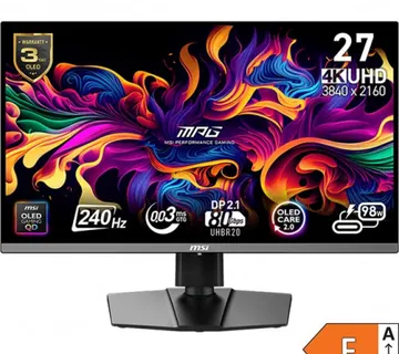 Monitor MSI MPG 272URX QD-OLED 27" / 4K UHD / 240Hz / 0,03ms (GTG) / black – adjustable stand - PD 98W - Umag