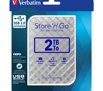 Externi hard disk Verbatim 53198 Store'n'Go 2.5" 2TB USB 3.0 Gen2 silver - Umag