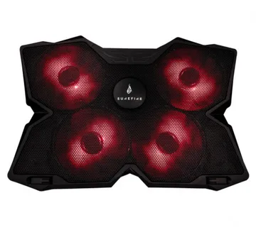 SureFire Bora Gaming podloga za hlađenje prijenosnika do 17", USB, crveni LED - Umag