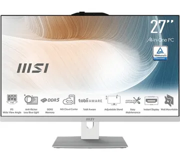 All-in-one MSI Modern AM272P 1M Core 5 / 16GB / 512GB SSD / 27" FHD / Windows 11 Home (white) - Umag