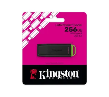KINGSTON 256GB Portable USB 3.2 Bk/Green - Umag