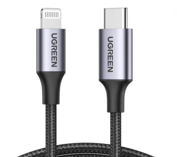 UGREEN Lightning na USB-C (M), MFi, PD, pleteni kabel, 1.0m - Umag