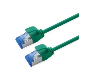 Roline S/FTP (PiMF) Data Center mrežni kabel, Cat.6A (Class EA), slim, LSOH, tangle free, 0.3m, zeleni - Umag